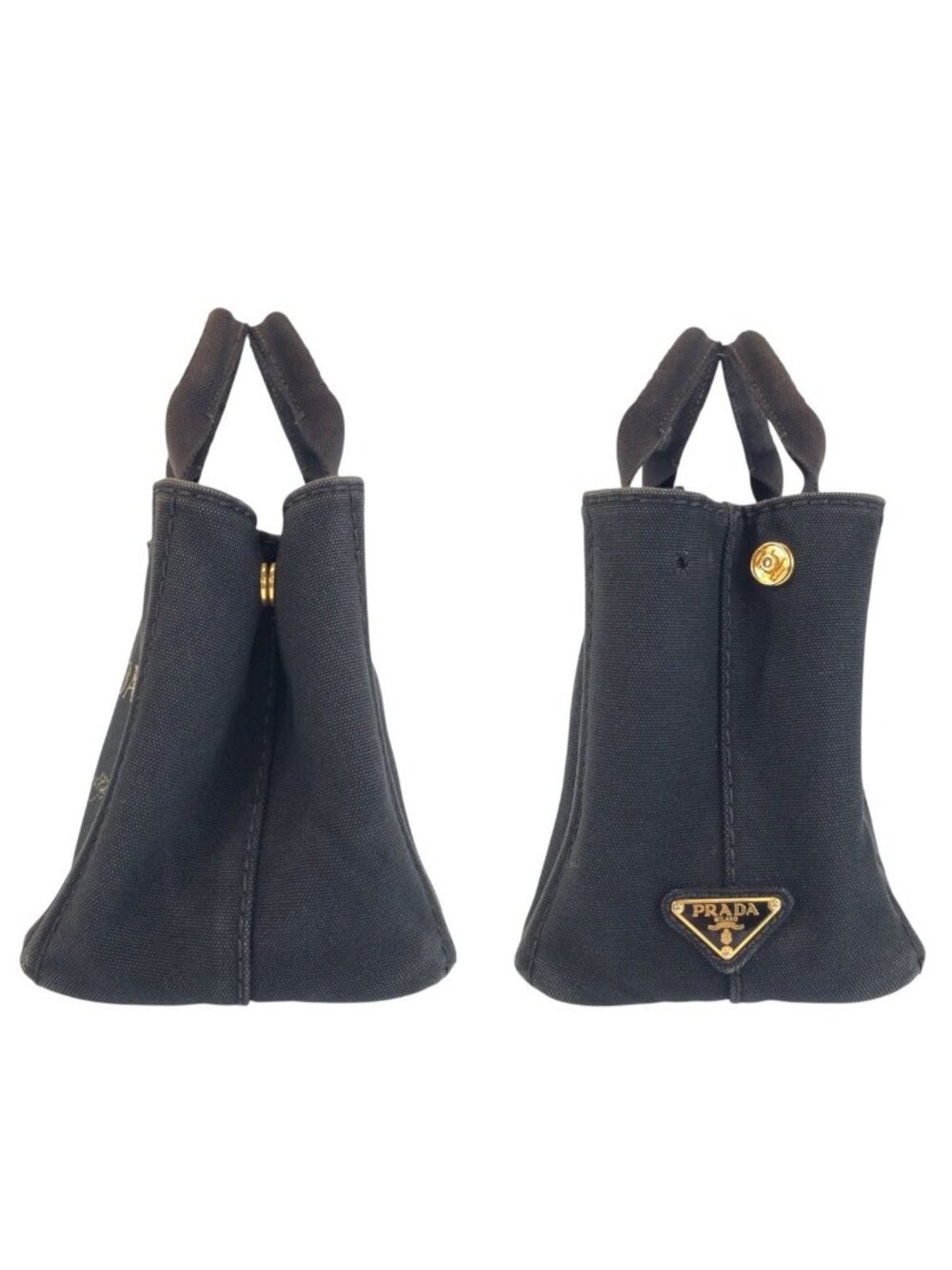 Prada Canapa Black Canvas Tote - Picture 8 of 9